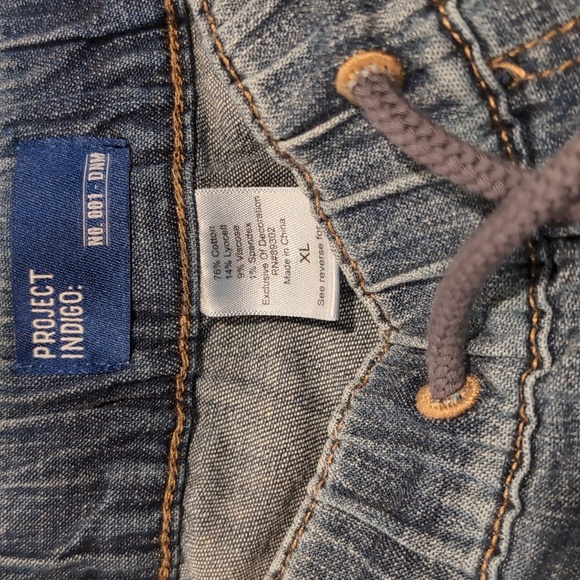 Barrel Leg Drawstring Jeans - Picture 4 of 5